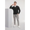 Pleteni pulover z V-izrezom Russell Athletic 710M