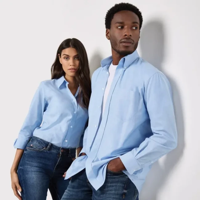 Delovna oxford bluza z dolgimi rokavi Kustom Kit KK 361 (6-24)