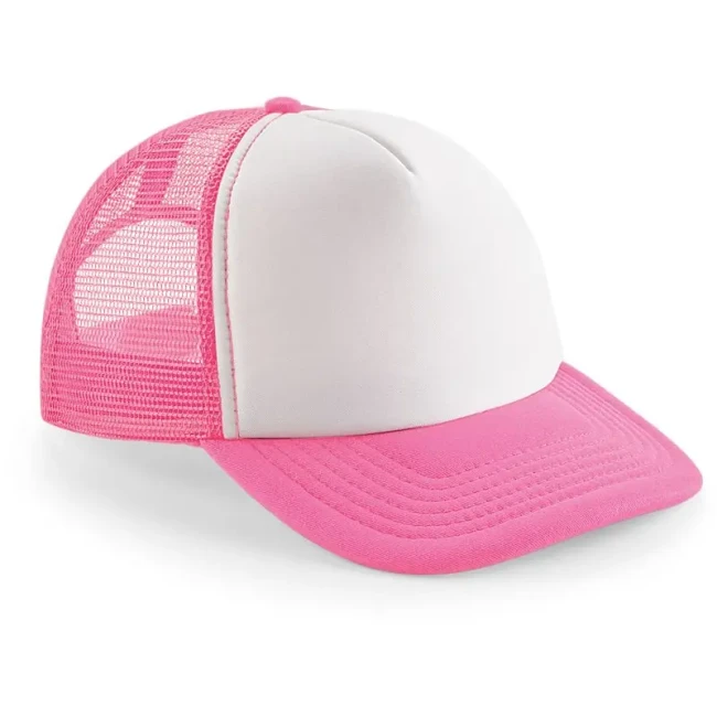 fluorescent pink/white